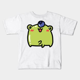 Frog with blueberry hat Kids T-Shirt